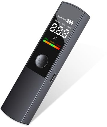 Alkoholtester Polizeigenau, Tragbarer Promillemessgerät ohne Kontakt, Schnelle und genaue BAC Alkoholmessgerät mit einfachem USB-C-Laden, Breathalyzer für den Einsatz zu Hause oder auf Partys
