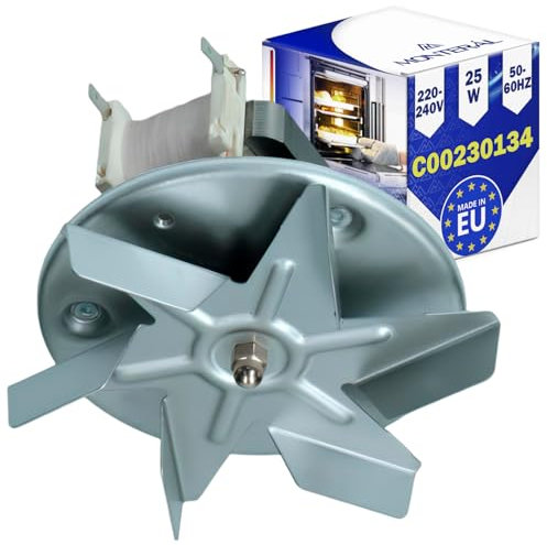 Moteur Ventilateur D'air Chaud pour Four 25W 220/240V 50/60Hz avec le Code Original C00230134 pour Indesit pour Hotpoint 482000062496 pour Whirlpool - MADE IN EU - Garantie de 10 Ans – MONTERAL
