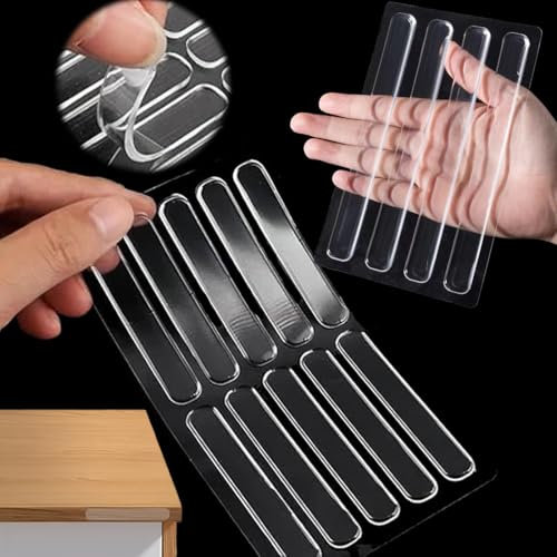 14 Piezas Parachoques de Muebles,Almohadilla Autoadhesiva,Parachoques de Puerta de gabinete Transparente de Silicona,Topes Adhesivos Transparentes,para Protectores de Muebles y Puertas
