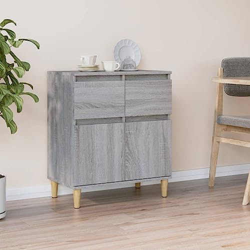 MOBCANT Sideboard, Vorratsschrank Geschirrschrank Vitrinenschrank Kleiderschrank Geeignet für Korridor Foyer Küche Schlafzimmer Grau Sonoma 60x35x70 cm Holzwerkstoff