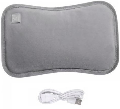 Bouillotte électrique avec 3 modes de contrôle portable style lavable antidéflagrante avec port de chargement USB pour réchauffer le ventre et les mains