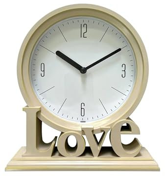 Orologio da tavolo Orologio da tavolo con display retrò, piccolo orologio da tavolo, sveglia silenziosa, decorazione for camera da letto, soggiorno, casa, orologio da comodino Sveglia analogica(Yellow