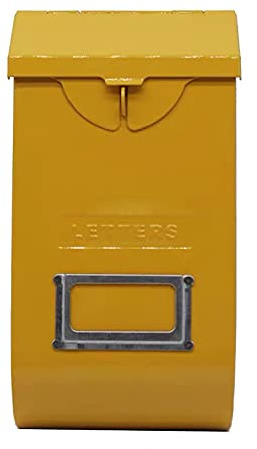 Mailbox Wall Mounted,Letter Box,Postbox,Outdoor Mailbox Steel Plate Wall Mounted Mail Box Post Box Secure Letterbox Outside Mailboxes (White)