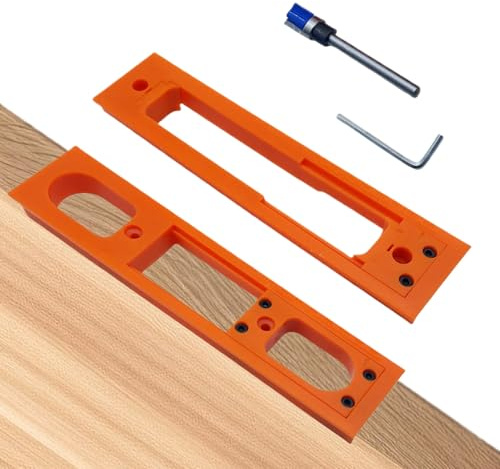 Gabarit de charnière de porte – Modèle de défonceuse pour charnières de porte, outil de montage rapide et portable pour le travail du bois extérieur, garage, installation débutant