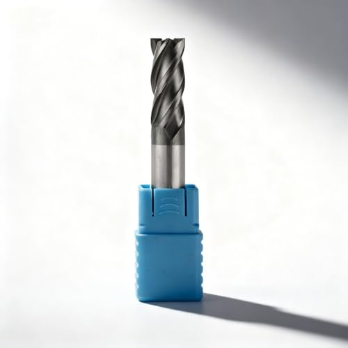 12mm 4-Flöten VHM Schaftfräser, 75mm Länge, Hartmetall Fräskopf - Hohe Verschleißfestigkeit, Beschichtete Klinge, Präzise Metallbearbeitung für CNC und Hobby