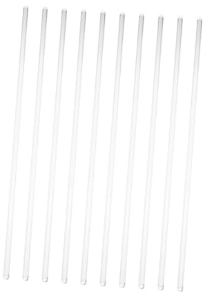 DECORNIJIA 10pcs High Temperature Resistant Glass Stirring Rods Cocktail Mixing Sticks for Coffee Wine Bar Use with Smooth Polished Ends for Flavor Enhancement