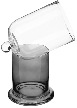 Cabilock Cloche Verre Transparent avec Socle pour Fleurs Stabilisées Coupelle à Bougie et Couvercle pour Décoration de Bureau