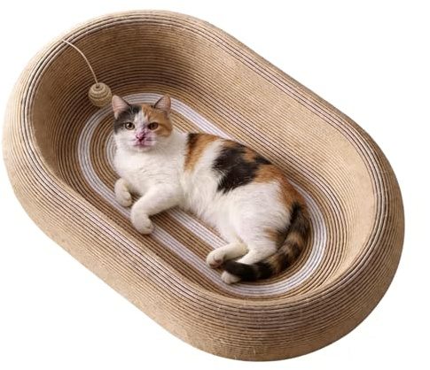 Sisal Scratching Pads, 2 in 1 Cat Scratch Bed, sisal cat scratcher,Scratching Mat for Grinding Claws and Rest 60x40x12cm Scratching Mat for All Cats to Play and Relax (General, cat bed version)