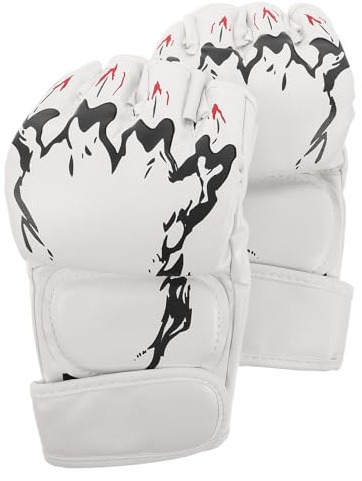 SHERCHPRY Guantes de Entrenamiento para Kickboxing y Boxeo Unisex Mitones Acolchados Correa Ajustable Material Elástico Transpirable Tamaño Único Protección para Manos Artes Marciales