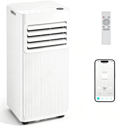 LIFEZEAL Climatiseur Mobile Silencieux, Climatiseur Portable, avec Refroidissement, Déshumidification, Ventilation, Mode Sommeil, Minuterie 24h (7000, BTU, Style2)