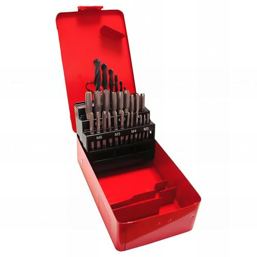 KING TONY 11328SQ Juegos de Machos de roscar y brocas M3-M12 pour adultes pour un usage quotidien pratique, 2,5 mm et 10,2 mm