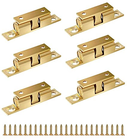 Concisea 6 Stück Doppel kugelschnäpper Möbelschnäpper, 60mm Türschapper Möbel-Schnapper,Double Ball Roller Catch Türschnäpper für Holz Schranktüren, Innentüren, Schuhschrank, Bodenluke