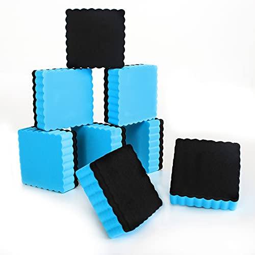 8 Pcs Whiteboard Löscher, Klein Schwamm Schwarz Filz, Blau Quadrat Wischer, Reiniger Eraser für Flipchart Pinnwänden Tafel