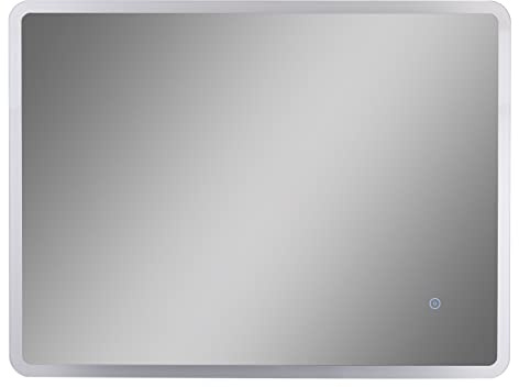 Paco Home LED Light Mirror Vanity Mirror with Light Bathroom Indirect Lighting Deco Bath IP44 Touch Switch, Lamp Type: Rectangular (60x80 cm), Colour:Type 3
