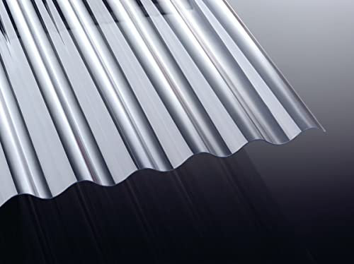 PVC 1,2mm Stärke farblos klar Profilplatte Welle 76/18 1030mmx2500mm