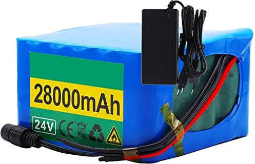 Batería De Litio 24V 28AH Batería De Bicicleta Eléctrica, para Monociclo Eléctrico De Auto Equilibrio Scooter, con Cargador 25.2V 24V 28Ah