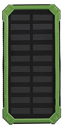 Solar Power Bank, Bärbar Laddare Power Bank Stor Kapacitet Snabbladdning Batteripaket DIY Kit Dubbel USB Solar Mobil Power Bank Fodral för Hemresor Camping Vandring(Grön)