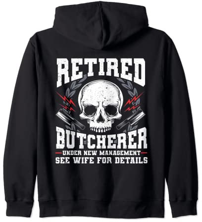 Emporte-pièce pour boucherie, viande, retraite, boucher à la retraite Sweat à Capuche