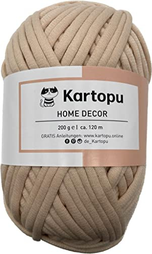 Textilgarn 200gr Knaul ca. 120m LL.- Farbauswahl – gleichmäßige Einfärbung – durch besondere Verarbeitung leicht elastisch und formstabil– Jersey Garn Ideal für Kissen, Decken, Taschen- Öko Tex (855)