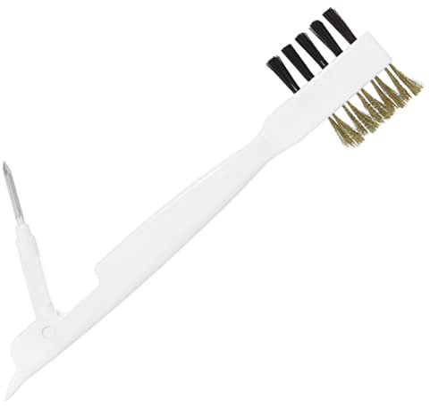 Anneome Stove Cleaning Brush with Stiff Bristles, Gas Stove Scraper and Glass Cooktop Cleaner, Kitchen Gap Scrub Brush for Oven, Window, and Corner Grease Removal
