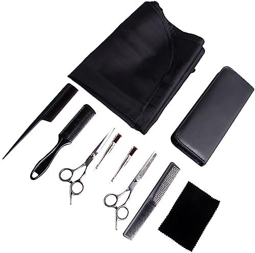 FRCOLOR Flachschere Und Zahnschere Set Aus Hochwertigem Edelstahl Für Friseurwerkzeug Und Friseurzubehör Zum Haare Schneiden