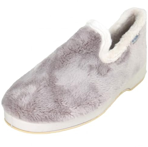 Gomus Muro 4602 - Zapatillas De Estar por Casa Clásicas Cómodas Suaves Azul Liso con Voraviu Rosa, Mostaza, Piedra y Gris Oscuro - 38, Beige
