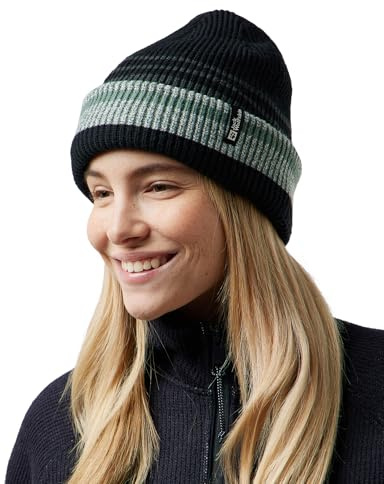 Jack Wolfskin Unisex Gleam Beanie-Mütze, Schwarz, Einheitsgröße EU