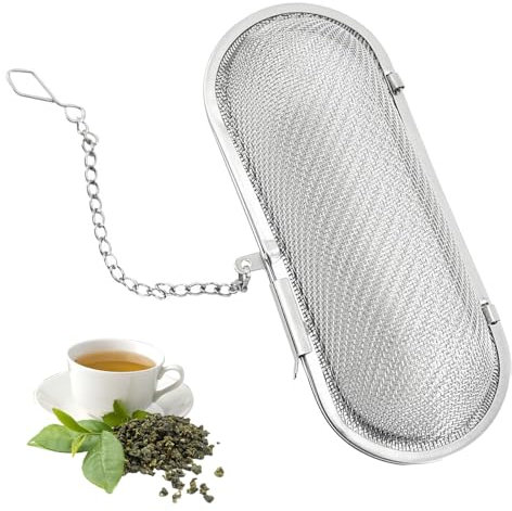 Infusor Te, Colador Te, Lnfusor de Hierbas Longitud 110x45x45mm, Acero Inoxidable, Máquina para Hacer té Rectangular Plateada Es Práctica y Adecuada para Catering o Uso DoméStico