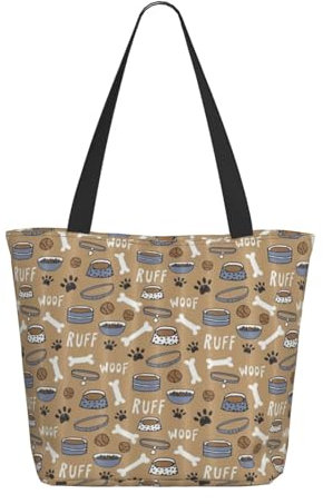 EVIUS Damen-Einkaufstasche, Design mit Namen, bedruckt, großes Fassungsvermögen, lässige Handtasche, Damen, Sommer, Segeltuch, Einkaufstasche, wiederverwendbare Einkaufstasche,