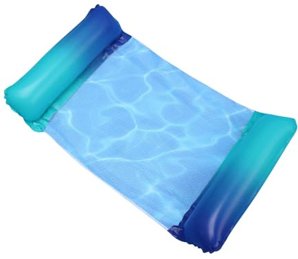 Pool Float Water Hammock Pool Inflatable Float Lounger Swimming Pool Float Hammock Pool Lounger Chair Inflatable Mattress Swimming Pool Lounger Floating Air Bed for Pool Lake Beach (Green)