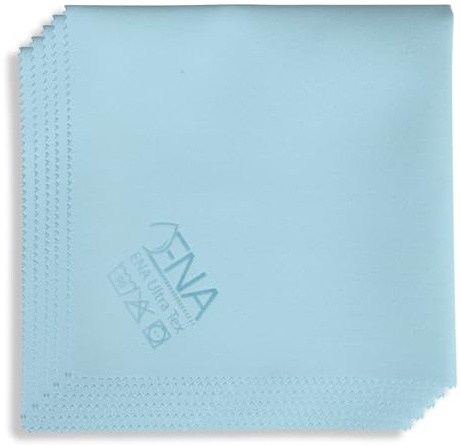 ENA Bayeta Microfibra PU Ultra Tex 37X37 Cms (5 Unidades) - Colores Varios - Cristales sin rastros y sin Pelusas Solo Agua -para Todo Tipo de Superficies Lisas Brillantes. (Azul)