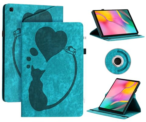 AsWant Hülle für Samsung Galaxy Tab A 10.1 2019 T510 T515 Tablette- Schutzhülle Ultradünne mit Portemonnaie und Standfunktion Kompatibel mit Galaxy Tab A 10.1 Hülle (Blau)