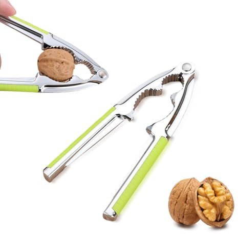 Nussknacker Walnüsse,Walnussknacker Edelstahl für Haselnüsse Pistazien | Hochwertiger Hand Nutcracker Walnuts Metall,Multifunktionaler Nußknacker mit Rutschfestem Griff,Haselnussknacker Nussöffner