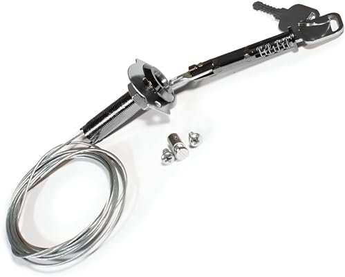 ALIRANTA Déverrouillage d'urgence de garage avec 2 clés - Serrure de déverrouillage d'urgence universelle - Alliage de zinc durable - Accès facile en cas de panne de courant - Câble de 2 m pour une