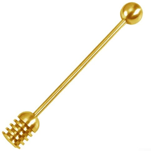 Cucharas de miel de acero inoxidable para rociar y agitar sin esfuerzo, fácil de limpiar y mantener (1 unidad)