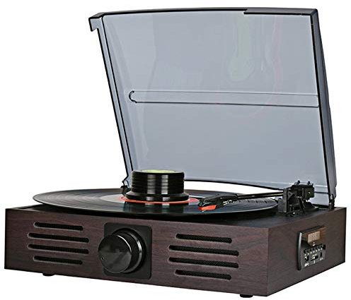 asdchZen Reproductor De Discos De Vinilo con 2 Altavoces Integrados, Fonógrafo Retro, Reproductor De Discos Multifunción Antiguo, Radio Compatible con Discos De Vinilo + USB/SD+ Radio