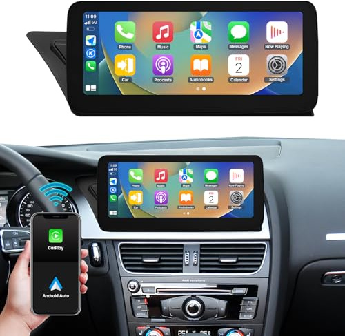 Ninetom 12.3 CarPlay Car Stereo for 2009-2016 Audi A4 A5 S4 S5 with 2G MMI | HD Linux System Touchscreen, Supports Wireless CarPlay, Android Auto, Mirrorlink, Camera, Retains factory functions
