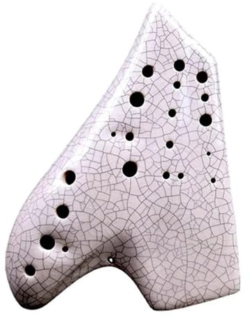 ZAMASS Okarina-Instrument Okarina Aus Keramik Mit DREI Röhren, Alt-C-Taste, AC Ocarina of Time. Professionelle Musikinstrumente