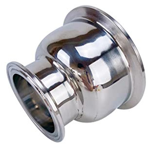 LEFTART Tri-clamp Bowl Reducer Hemispherical Sanitary Stainless Steel 304, For Plumbing Pipe Fittings 2(51mm) OD64mm X 3(76mm) OD91mm