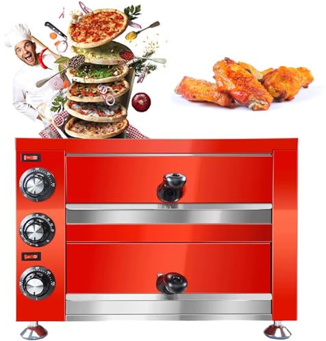 Four à pizza électrique d'intérieur, four à pizza professionnel de comptoir de 12 pouces avec grille de cuisson, plateau ramasse-miettes, poignées et patins, machine à pizza en acier inoxydable, 220