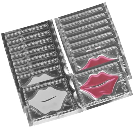 NOLITOY Maschera Lenitiva Per Le Labbra Al Collagene 20 Pezzi Patch Idratanti Per Labbra Secche Maschera Rivitalizzante Idratazione Intensa e Anti-età Per Viaggi e Uso Quotidiano