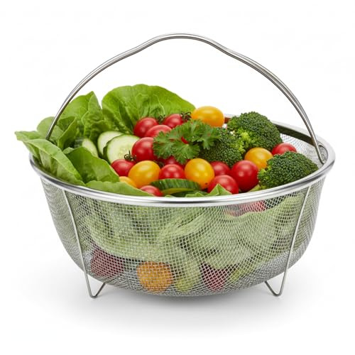 GLEAVI Panier De Friture De Cuisine En Acier Inoxydable Panier Épuisant Portable Frit De Nourriture Pour Frites Poulet Frit Et Boules De Poisson 9.06 X 9.06 X 3.74 Pouces