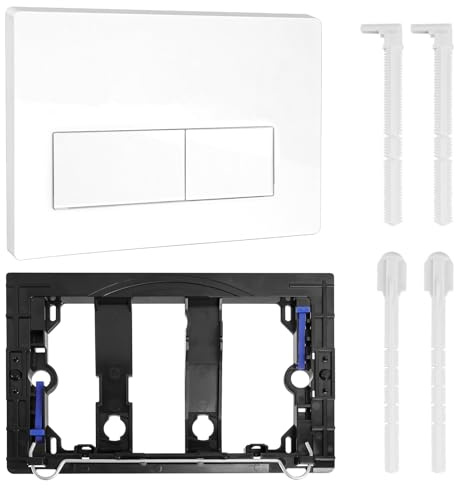 Placa de pulsador Para Geberit Sigma, Compatible con Geberit Sigma 01, UP300, UP320 Cisterna de Inodoro Empotrada, Incluye Kit de Palanca de Descarga y Marco de Instalación