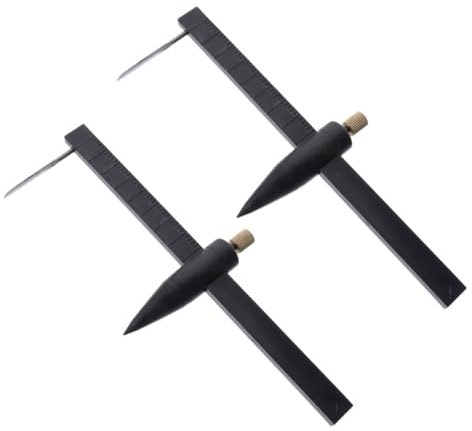 Gatuida 2pezzi Compasso Cerchio Cutter per Argilla Ceramica Scala Strumenti di Misurazione per Intaglio e Disegno Realizzato in Plastica Robusta