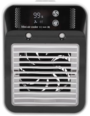 Tnfeeon Aire Acondicionado Portátil, Ventilador de Enfriamiento Tranquilo con Modos de Aire de Doble, Batería Recargable para Campistas y Uso en el Hogar
