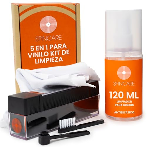SPINCARE Vinyl Record Cleaner Kit | 5-in-1 Essentials Vinyl Cleaning Set