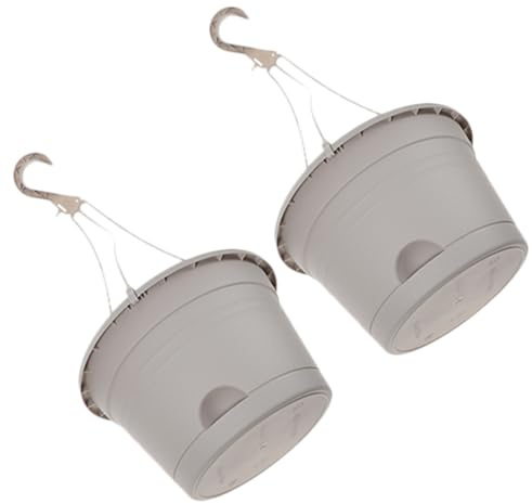 DEARMAMY 2pcs Pots Suspendus pour Plantes D'intérieur en Plastique, Panier Suspendu Pratique Texture, pour Balcon ou Restaurant