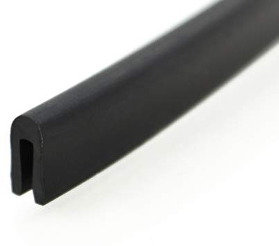 SMI-Fassungsprofil V1 für 1,5mm aus EPDM Vollgummi Schwarz widerstandsfähiger Kantenschutz für Scheiben, Fenster, Blech U-Profil, U-Gummiprofil, U-Form (10 m)