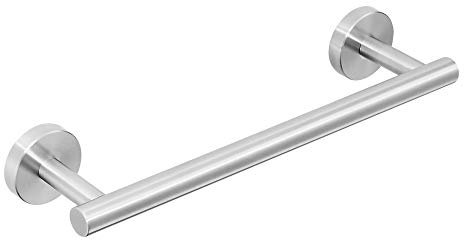 WOMAO Handtuchhalter Gebürstet Nickel, Handtuchstange mit Bohren 30 cm Wand Edelstahl Badetuchhalter Wandmontage für Bad Küche Handtuchring