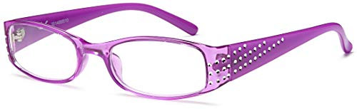 NEW VISION Occhiali da Lettura Donna Leggeri alla Moda con Montatura Comoda NV0176 (+1.00, Viola)